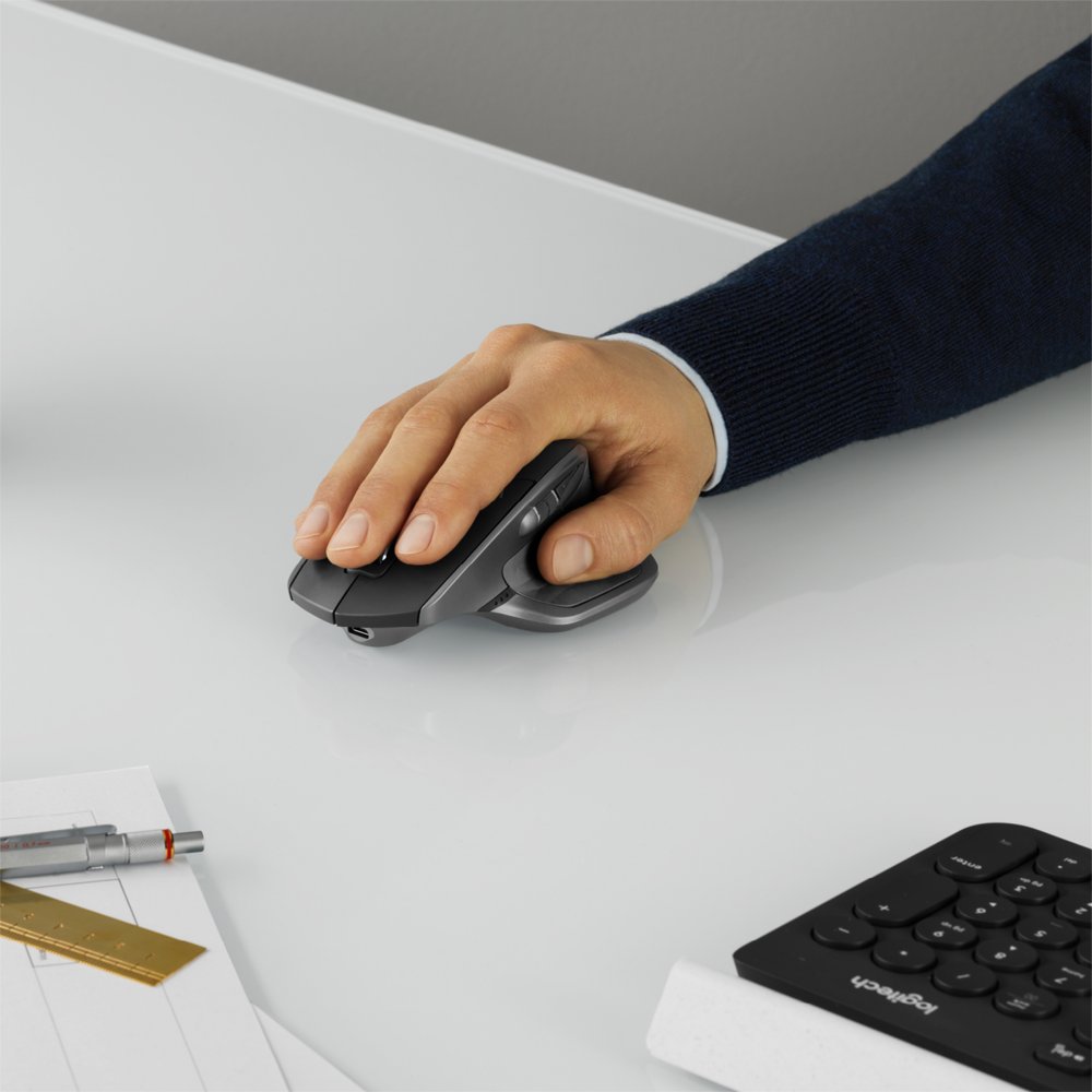 Logitech MX Master 2S | Draadloze Muis | Rechtshandig | RF + Bluetooth | 4000 DPI | Grafiet 11 Logitech MX Master 2S | Draadloze Muis | Rechtshandig | RF + Bluetooth | 4000 DPI | Grafiet - Afbeelding 11