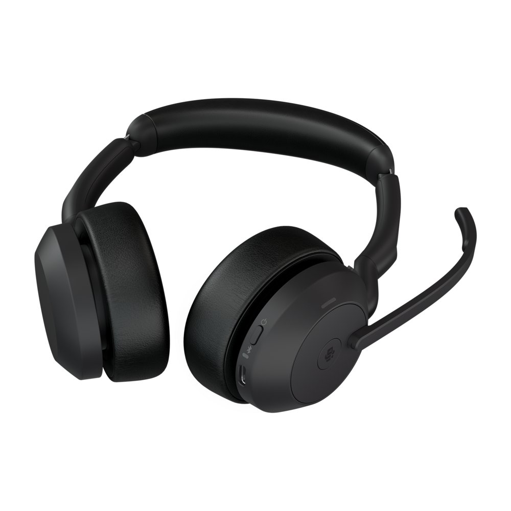 Jabra Evolve2 55 MS Stereo | Bluetooth & USB-A Headset | Met Oplaadhouder | Zwart | Voor Kantoor & Callcenter 4 Jabra Evolve2 55 MS Stereo | Bluetooth & USB-A Headset | Met Oplaadhouder | Zwart | Voor Kantoor & Callcenter - Afbeelding 4