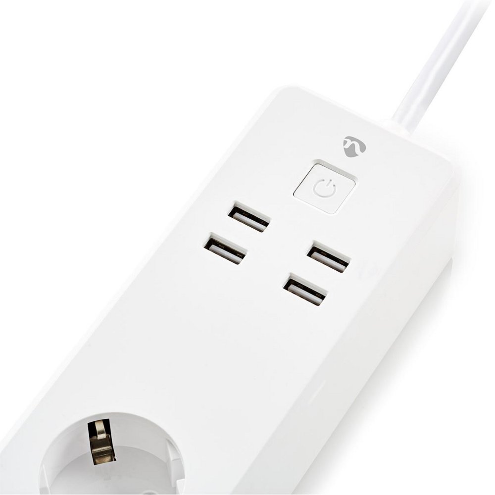 Nedis | Wi-Fi Slimme Stekkerdoos | 4 Stopcontacten | 2 USB-poorten | Wit 5 Nedis | Wi-Fi Slimme Stekkerdoos | 4 Stopcontacten | 2 USB-poorten | Wit - Afbeelding 5