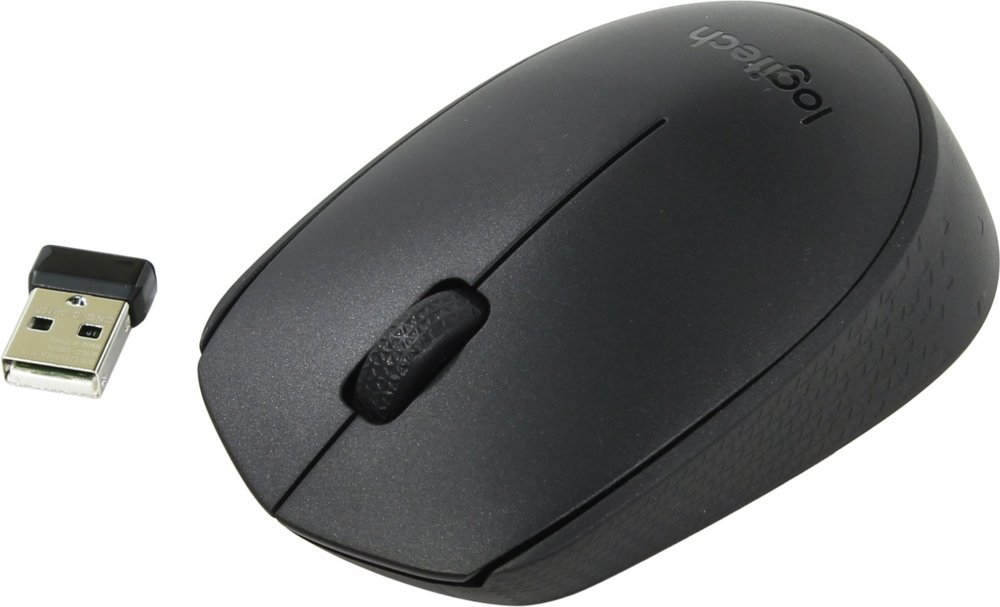 Logitech B170 | Draadloze Muis | Links- en Rechtshandig | RF | 1000 DPI | Zwart 1 Logitech B170 | Draadloze Muis | Links- en Rechtshandig | RF | 1000 DPI | Zwart