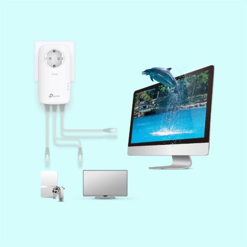 TP-Link TL-PA8033P KIT | Powerline Adapter Set | 1300 Mbps | 3x Gigabit Ethernet | Met Stopcontact | Wit 4 TP-Link TL-PA8033P KIT | Powerline Adapter Set | 1300 Mbps | 3x Gigabit Ethernet | Met Stopcontact | Wit - Afbeelding 4