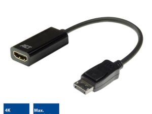 ACT AC7555 DisplayPort naar HDMI Adapter | Female | 4K | Zip Bag