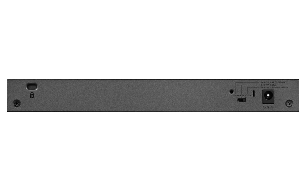 NETGEAR GS108LP | Unmanaged Switch | 8 Poorten | Gigabit Ethernet (10/100/1000 Mbps) | 8x PoE+ (60W) | FlexPoE | Fanless | 1U Rackmount 7 NETGEAR GS108LP | Unmanaged Switch | 8 Poorten | Gigabit Ethernet (10/100/1000 Mbps) | 8x PoE+ (60W) | FlexPoE | Fanless | 1U Rackmount - Afbeelding 7