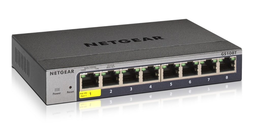 NETGEAR GS108Tv3 | Managed L2 Switch | 8 Poorten | Gigabit Ethernet (10/100/1000 Mbps) 1 NETGEAR GS108Tv3 | Managed L2 Switch | 8 Poorten | Gigabit Ethernet (10/100/1000 Mbps)