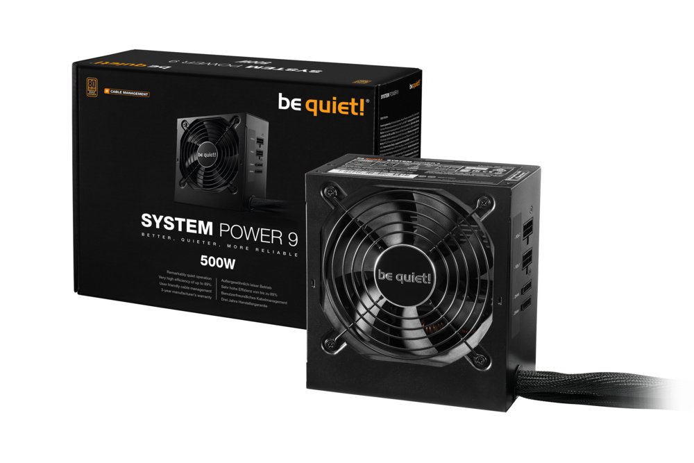 be quiet! System Power 9 500W CM | 500 Watt Bronze ATX PSU | Deels Modulair | Power Supply | Voeding 3 be quiet! System Power 9 500W CM | 500 Watt Bronze ATX PSU | Deels Modulair | Power Supply | Voeding - Afbeelding 3
