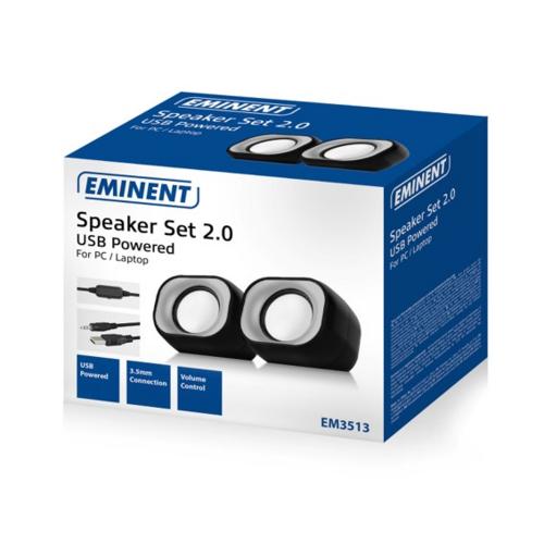 Eminent EM3513 | 2.0 Luidsprekerset | Compact Stereo Geluid | 34W RMS 2 Eminent EM3513 | 2.0 Luidsprekerset | Compact Stereo Geluid | 34W RMS - Afbeelding 2