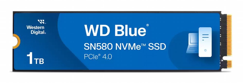Western Digital Blue SN580 | 1TB NVMe SSD | M.2 Gen4 | 4.150MB/s Lezen | 4.150MB/s Schrijven 1 Western Digital Blue SN580 | 1TB NVMe SSD | M.2 Gen4 | 4.150MB/s Lezen | 4.150MB/s Schrijven