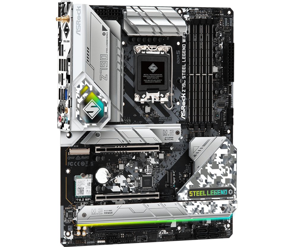 Asrock Z790 Steel Legend WiFi | Socket LGA 1700 | Intel Z790 | 4xDDR5 | ATX | Moederbord 5 Asrock Z790 Steel Legend WiFi | Socket LGA 1700 | Intel Z790 | 4xDDR5 | ATX | Moederbord - Afbeelding 5