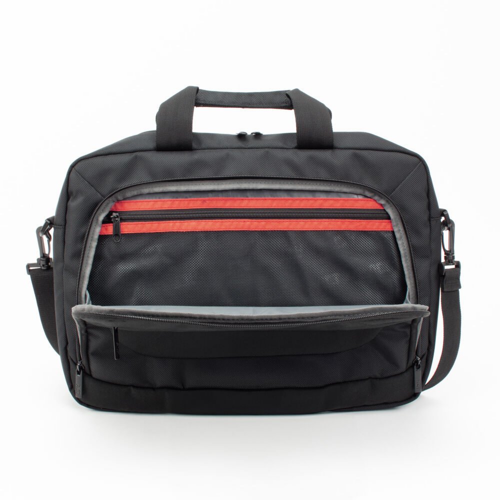 ACT Suburb 15.6" Laptop Schoudertas | Gemaakt van Gerecycled Plastic | Zwart 3 ACT Suburb 15.6" Laptop Schoudertas | Gemaakt van Gerecycled Plastic | Zwart - Afbeelding 3