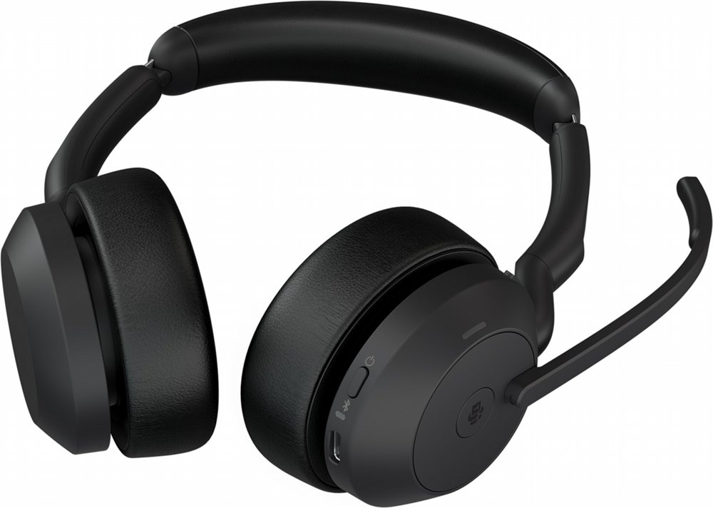 Jabra Evolve2 55 Link380a MS Stereo | Bluetooth Headset (ANC) | USB-A Dongle | Oplaadstandaard | Zwart 3 Jabra Evolve2 55 Link380a MS Stereo | Bluetooth Headset (ANC) | USB-A Dongle | Oplaadstandaard | Zwart - Afbeelding 3