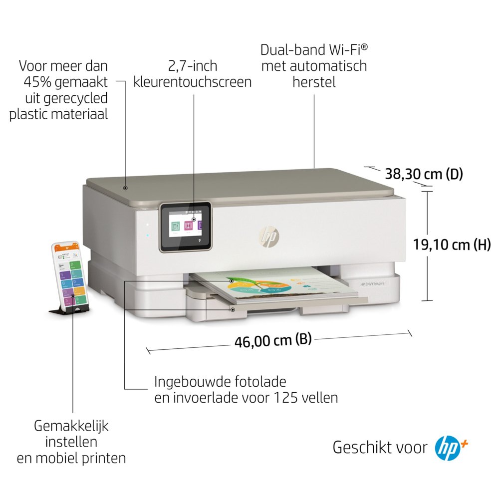 HP Inspire 7220e | All-in-One Inkjetprinter | 4800 x 1200 DPI | Wi-Fi | Kleur 15 HP Inspire 7220e | All-in-One Inkjetprinter | 4800 x 1200 DPI | Wi-Fi | Kleur - Afbeelding 15