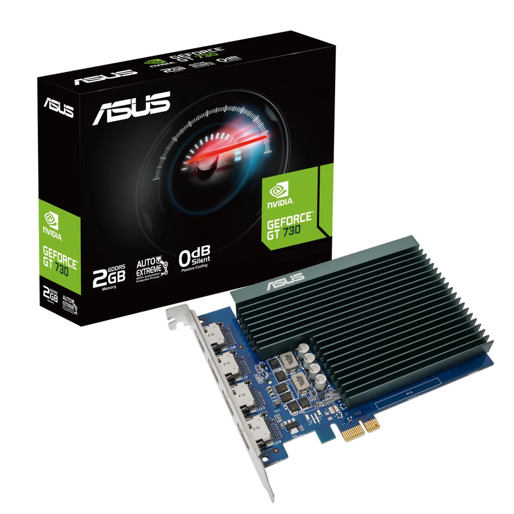 ASUS GT730-4H-SL-2GD5 | NVIDIA GeForce GT 730 | 2GB GDDR5 | Passief gekoeld | 4× HDMI-uitgang 4 ASUS GT730-4H-SL-2GD5 | NVIDIA GeForce GT 730 | 2GB GDDR5 | Passief gekoeld | 4× HDMI-uitgang - Afbeelding 4