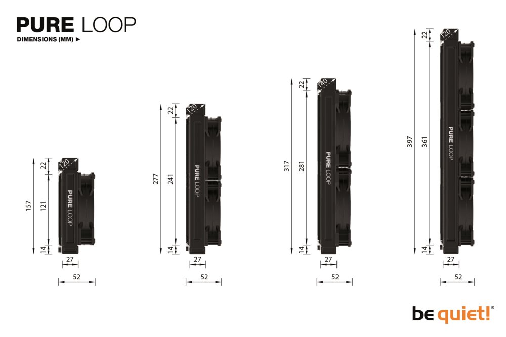 be quiet! PURE LOOP 280mm | All-in-One CPU Waterkoeler 7 be quiet! PURE LOOP 280mm | All-in-One CPU Waterkoeler - Afbeelding 7