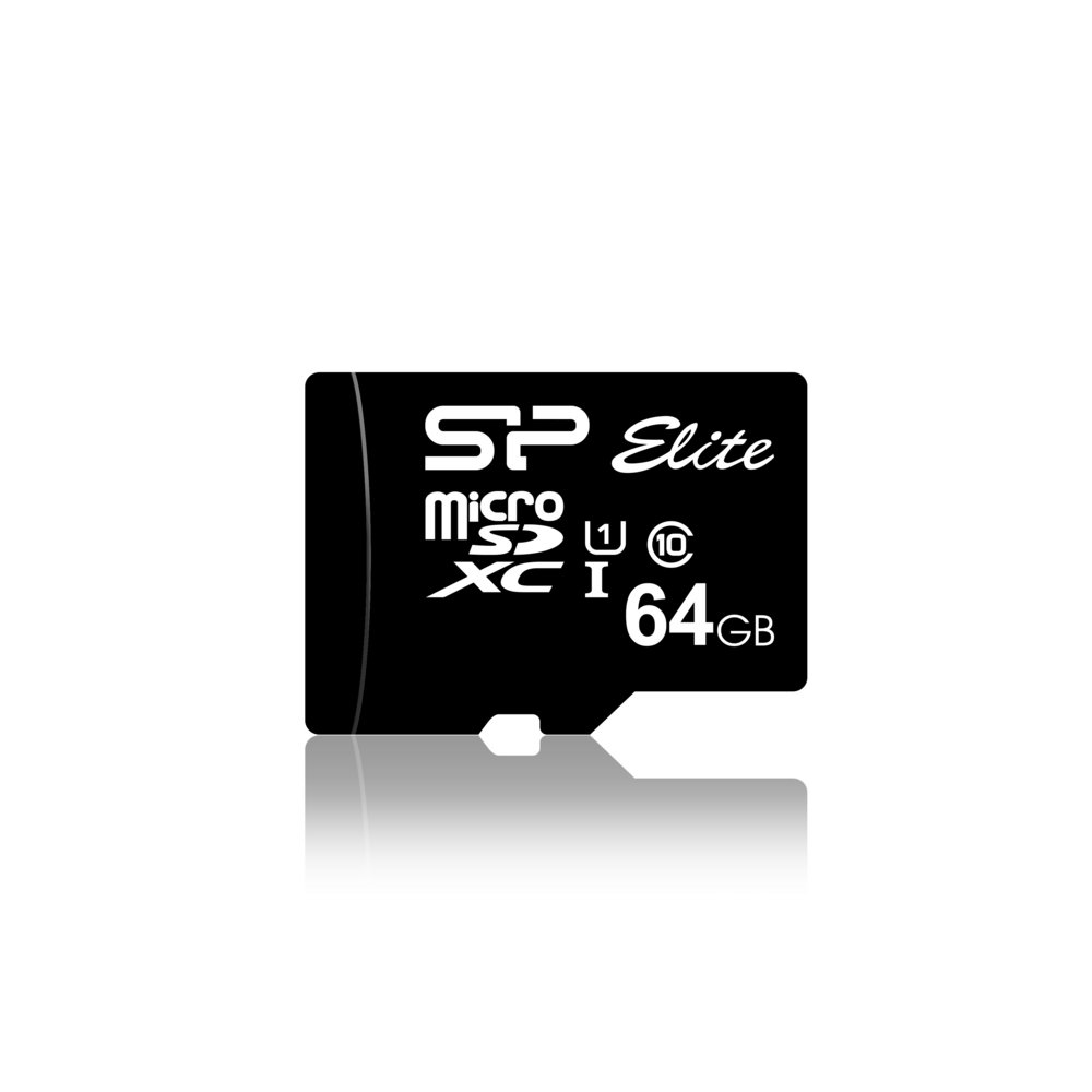 Silicon Power Elite | MicroSDXC | 64GB | Class 10 | UHS-I U1 | Tot 85MB/s | Inclusief SD-adapter | Zwart 1 Silicon Power Elite | MicroSDXC | 64GB | Class 10 | UHS-I U1 | Tot 85MB/s | Inclusief SD-adapter | Zwart