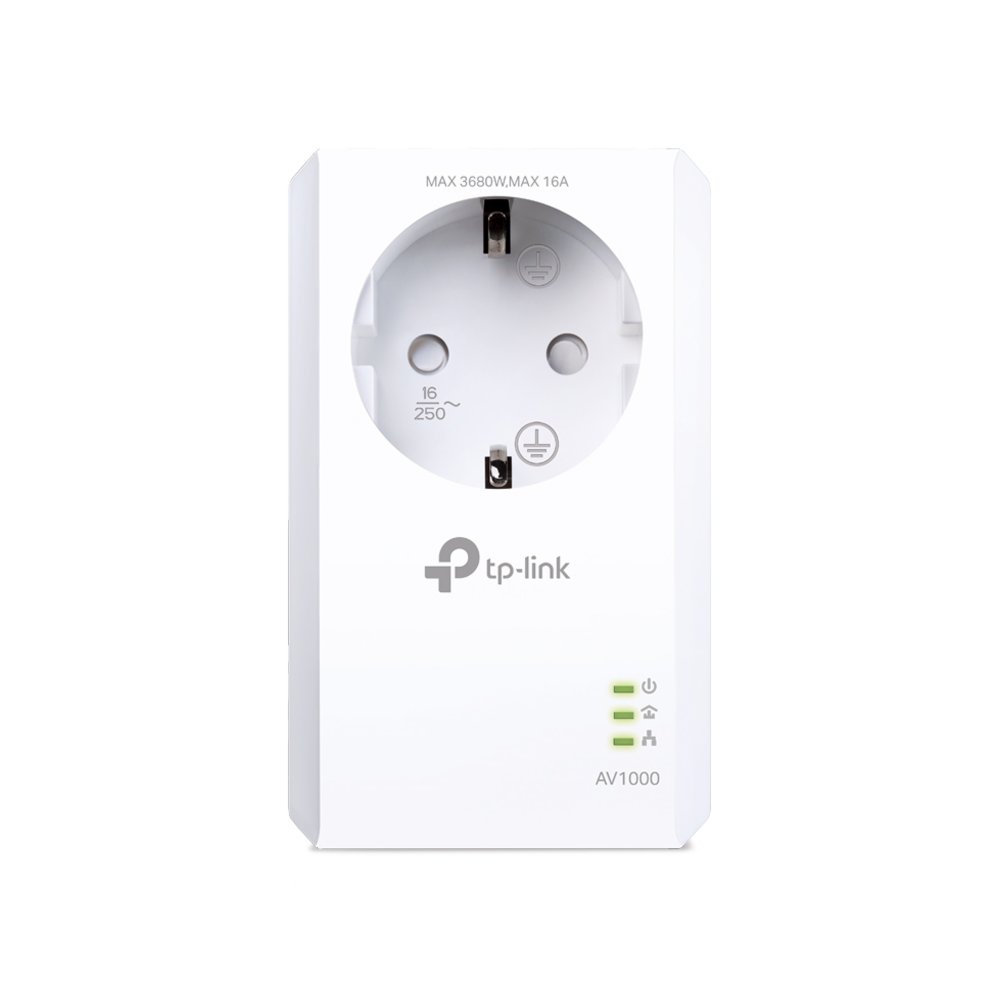 TP-Link TL-PA7017P KIT | Powerline Adapter | 1000 Mbps | Gigabit Ethernet | Met Stopcontact | Wit 2 TP-Link TL-PA7017P KIT | Powerline Adapter | 1000 Mbps | Gigabit Ethernet | Met Stopcontact | Wit - Afbeelding 2