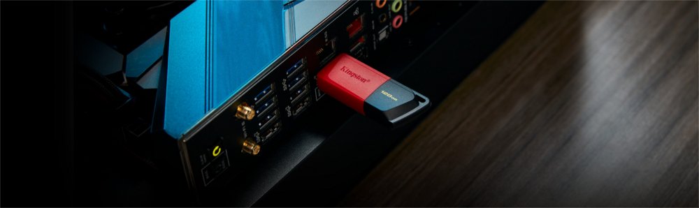 Kingston DataTraveler Exodia M | 128GB USB-A 3.2 Flash Drive | Zwart/Rood 4 Kingston DataTraveler Exodia M | 128GB USB-A 3.2 Flash Drive | Zwart/Rood - Afbeelding 4