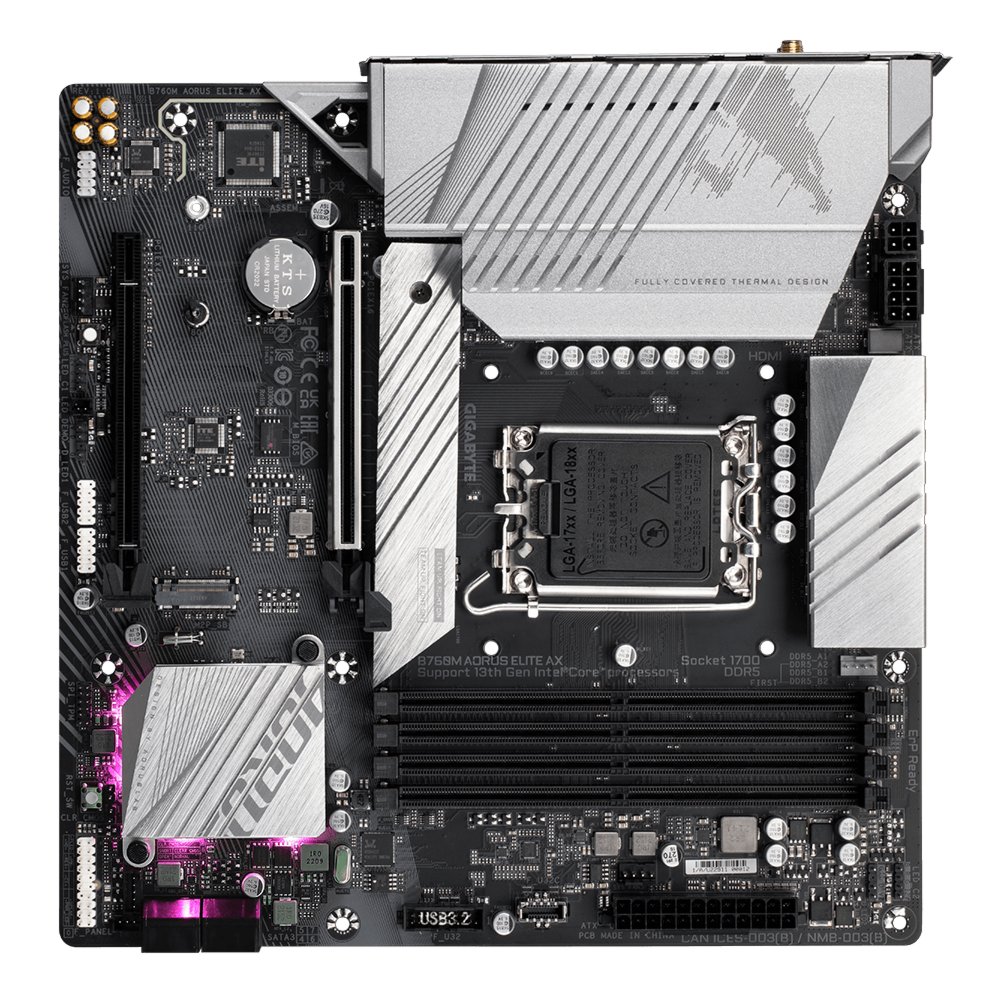 Gigabyte B760M AORUS ELITE AX | Socket LGA 1700 | Intel B760 | 4xDDR5 | Micro-ATX | Moederbord 4 Gigabyte B760M AORUS ELITE AX | Socket LGA 1700 | Intel B760 | 4xDDR5 | Micro-ATX | Moederbord - Afbeelding 4