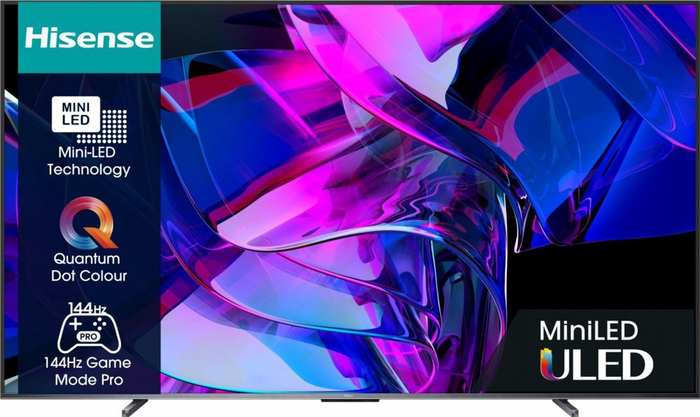 Hisense 100U7KQ 100" | Grote 4K Ultra HD Mini LED Smart TV | VIDAA U + Wifi | Dolby Vision | Local Dimming voor Perfect Contrast | 144Hz 1 Hisense 100U7KQ 100" | Grote 4K Ultra HD Mini LED Smart TV | VIDAA U + Wifi | Dolby Vision | Local Dimming voor Perfect Contrast | 144Hz