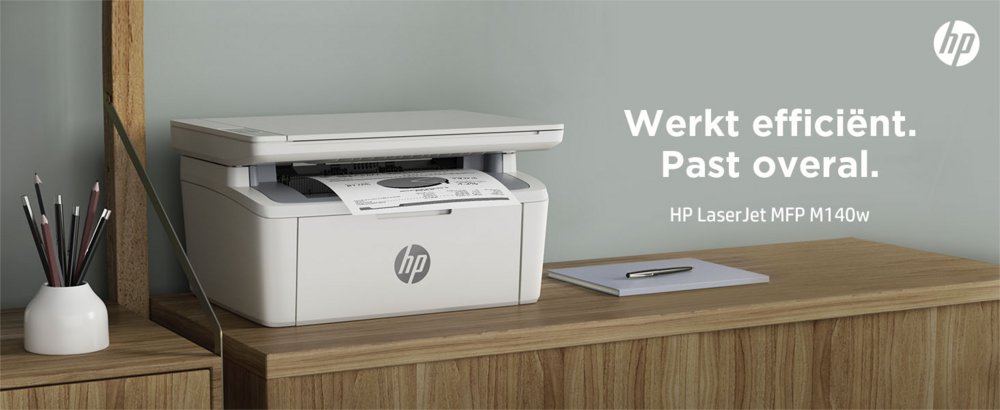 HP LaserJet Pro MFP M140w | All-in-One Laserprinter | A4 | 600 x 600 DPI | Wi-Fi | Zwart/Wit 8 HP LaserJet Pro MFP M140w | All-in-One Laserprinter | A4 | 600 x 600 DPI | Wi-Fi | Zwart/Wit - Afbeelding 8