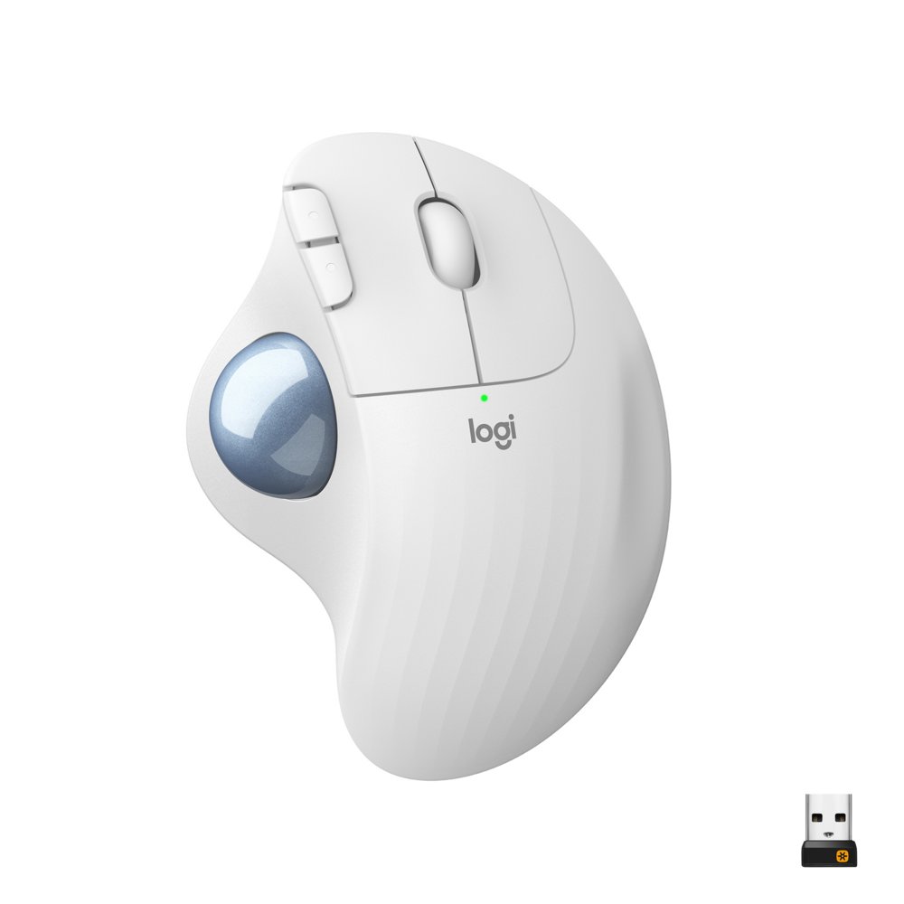 Logitech M575 Ergo Trackball | Ergonomische Draadloze Muis | Rechtshandig | RF + Bluetooth | 2000 DPI | Wit 1 Logitech M575 Ergo Trackball | Ergonomische Draadloze Muis | Rechtshandig | RF + Bluetooth | 2000 DPI | Wit