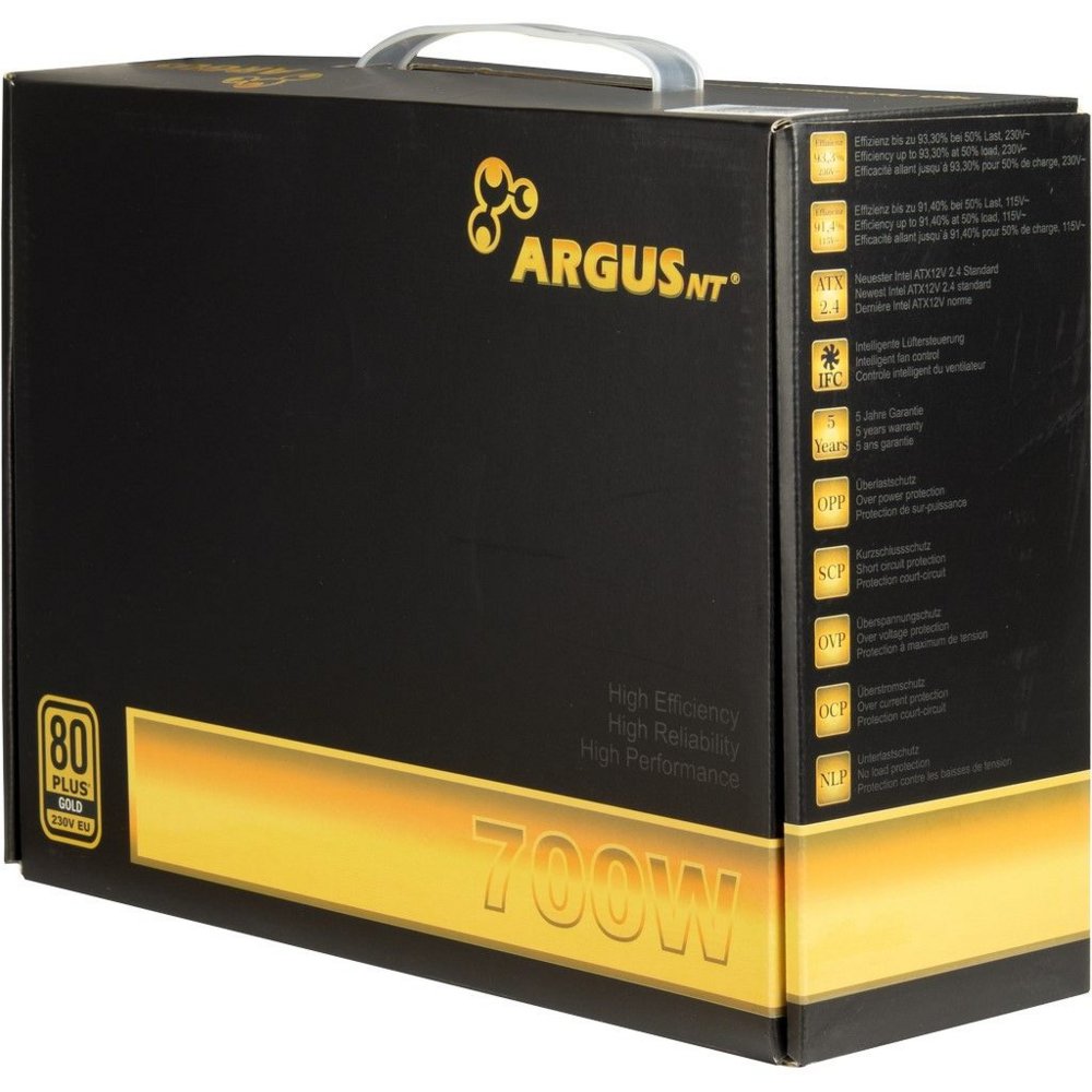 Inter-Tech Argus GPS-700 | 700 Watt Gold ATX PSU | Power Supply | Voeding 5 Inter-Tech Argus GPS-700 | 700 Watt Gold ATX PSU | Power Supply | Voeding - Afbeelding 5