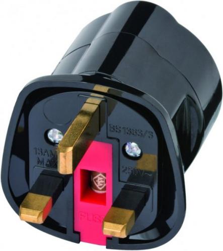 Brennenstuhl Reisadapter | Geaard | Type G (VK) naar Type F | Zwart 3 Brennenstuhl Reisadapter | Geaard | Type G (VK) naar Type F | Zwart - Afbeelding 3