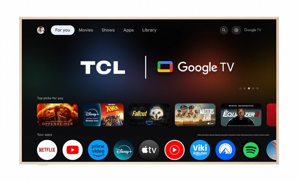TCL NXTFRAME 55A300W | 55" 4K Ultra HD QLED Smart TV | Google TV | Dolby Vision | 120Hz | Slim Design 6 TCL NXTFRAME 55A300W | 55" 4K Ultra HD QLED Smart TV | Google TV | Dolby Vision | 120Hz | Slim Design - Afbeelding 6