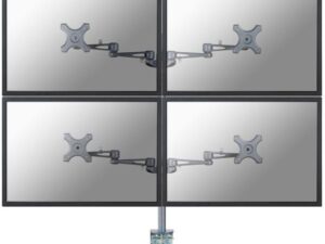 Neomounts FPMA-D935D4 LCD bureausteun, 10-27", 24 kg, 75x75/ 100x100 mm, 12cm, Silver
