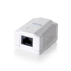 Equip 235111 1-Port Cat.5e Surface Mount Box, RJ-45, 5e, White, 39 mm, 29.5 mm, 54 mm