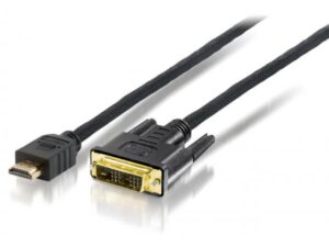 Equip 119322 HDMI to DVI-D Single Link Cable, 2 m, HDMI, DVI-D, M/M, Gold