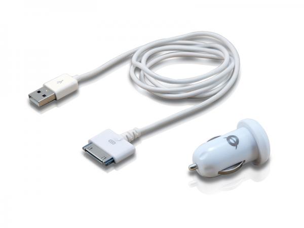 Conceptronic CUSBCAR2ASET Car Tablet Charger 2A for Apple, Cigar lighter, White 1 Conceptronic CUSBCAR2ASET Car Tablet Charger 2A for Apple, Cigar lighter, White
