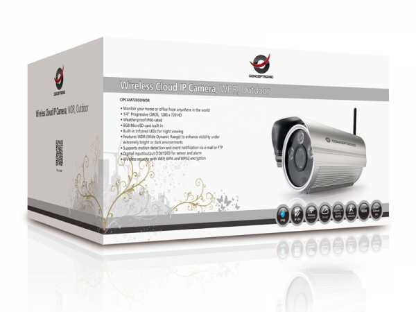 Conceptronic CIPCAM720ODWDR Wireless Cloud IP Camera, WDR, Outdoor, Bullet, 100 mm, 247 mm 4 Conceptronic CIPCAM720ODWDR Wireless Cloud IP Camera, WDR, Outdoor, Bullet, 100 mm, 247 mm - Afbeelding 4