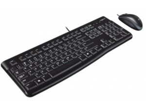 Logitech MK120 Keyb/Mouse desktop set [USB, Optical 1000 DPI, Scroll, Spill-free, Silent, Black]