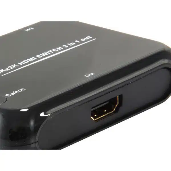 Equip 332721 HDMI 1.4 Switch 3x1, HDMI, Plastic, Black, IR, 7.1-CH, DTS-HD, Dolby TrueHD 3 Equip 332721 HDMI 1.4 Switch 3x1, HDMI, Plastic, Black, IR, 7.1-CH, DTS-HD, Dolby TrueHD - Afbeelding 3