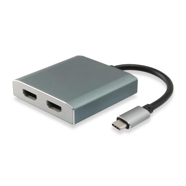 Equip 133464 USB Type C to 2x HDMI Female Adapter, 3.2 Gen 1, 4096 x 2160p 1 Equip 133464 USB Type C to 2x HDMI Female Adapter, 3.2 Gen 1, 4096 x 2160p