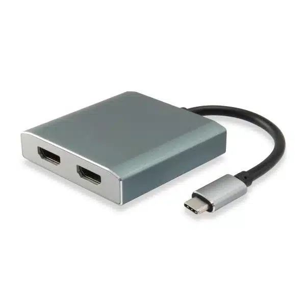 Equip 133464 USB Type C to 2x HDMI Female Adapter, 3.2 Gen 1, 4096 x 2160p 1 Equip 133464 USB Type C to 2x HDMI Female Adapter, 3.2 Gen 1, 4096 x 2160p