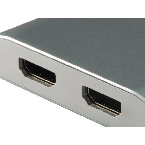 Equip 133464 USB Type C to 2x HDMI Female Adapter, 3.2 Gen 1, 4096 x 2160p 4 Equip 133464 USB Type C to 2x HDMI Female Adapter, 3.2 Gen 1, 4096 x 2160p - Afbeelding 4
