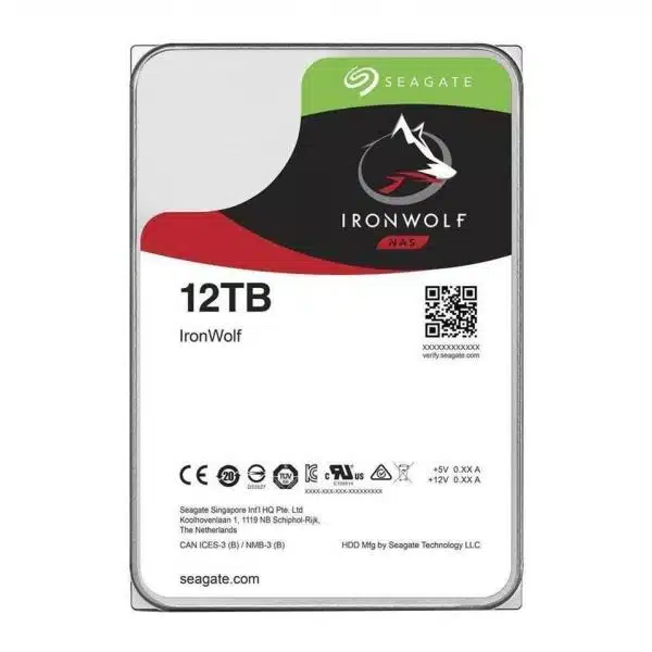 Seagate ST12000VN0008 IronWolf NAS HDD, 3.5", 12 TB, Serial-ATA3, 6 Gbps, 7200 RPM, 256MB, 210 MB/s 1 Seagate ST12000VN0008 IronWolf NAS HDD, 3.5", 12 TB, Serial-ATA3, 6 Gbps, 7200 RPM, 256MB, 210 MB/s