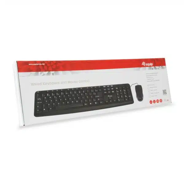 Equip 245200 245200, Full-size (100%), Wired, USB, QWERTZ, Black, Mouse included 5 Equip 245200 245200, Full-size (100%), Wired, USB, QWERTZ, Black, Mouse included - Afbeelding 5