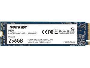 Patriot P300P256GM28 P300 SSD, 256GB, M.2 2280, PCIe NVMe Gen3 x 4, 1700/1100 MB"s, 290K IOPS, 2W