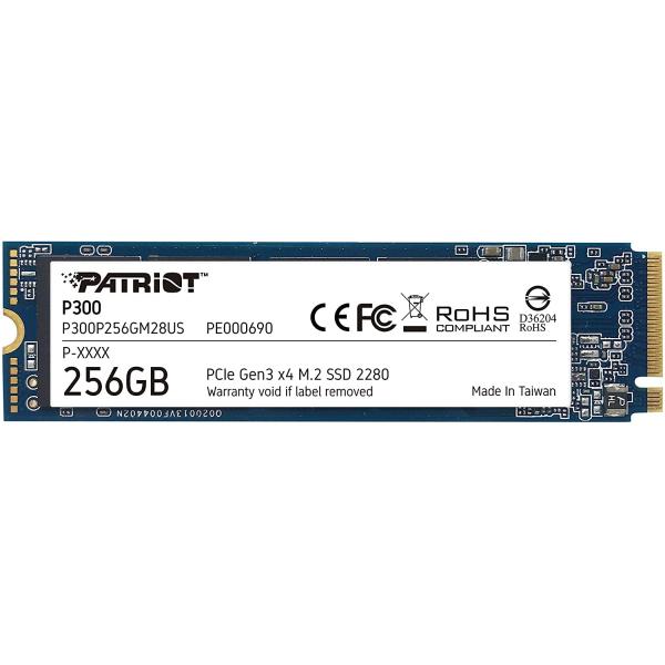Patriot P300P256GM28 P300 SSD, 256GB, M.2 2280, PCIe NVMe Gen3 x 4, 1700/1100 MB"s, 290K IOPS, 2W 1 Patriot P300P256GM28 P300 SSD, 256GB, M.2 2280, PCIe NVMe Gen3 x 4, 1700/1100 MB"s, 290K IOPS, 2W