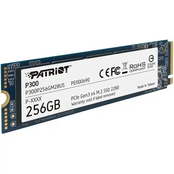 Patriot P300P256GM28 P300 SSD, 256GB, M.2 2280, PCIe NVMe Gen3 x 4, 1700/1100 MB"s, 290K IOPS, 2W 3 Patriot P300P256GM28 P300 SSD, 256GB, M.2 2280, PCIe NVMe Gen3 x 4, 1700/1100 MB"s, 290K IOPS, 2W - Afbeelding 3