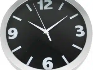 NXT clock 13800 Small Numbers, Ø30 cm, Wall, Black