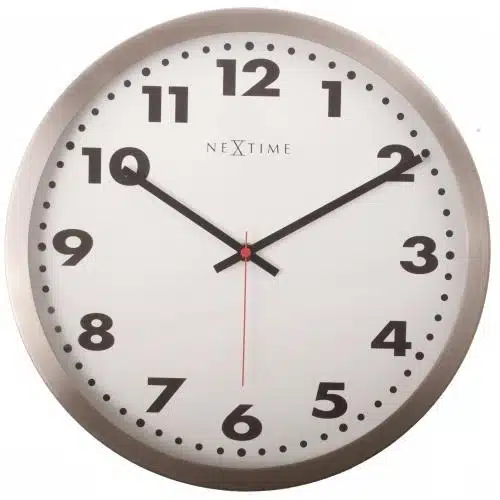 NeXtime klok 2519 Arabic, Ø25 cm, Wall, White 1 NeXtime klok 2519 Arabic, Ø25 cm, Wall, White
