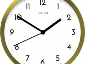 NeXtime klok 2523gw Arabic, Ø44 cm, Wall, Gold/ White