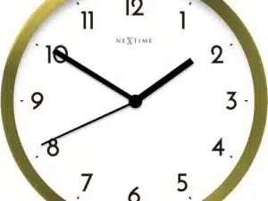 NeXtime klok 2523gw Arabic, Ø44 cm, Wall, Gold/ White