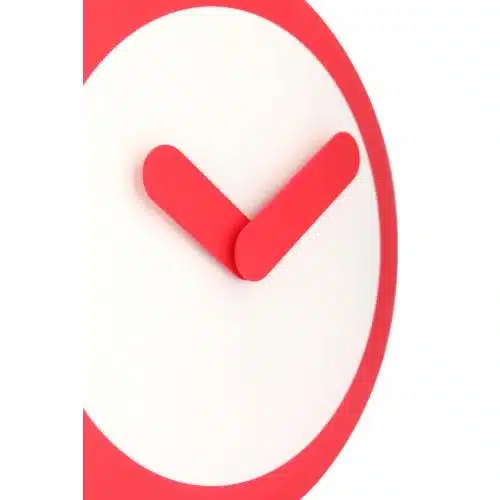 NeXtime klok 2615ro Focus, Ø25 cm, Wall, White/ Red 4 NeXtime klok 2615ro Focus, Ø25 cm, Wall, White/ Red - Afbeelding 4