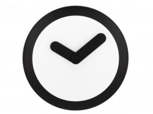 NeXtime klok 2615zw Focus, Ø25 cm, Wall, Wit/ Zwart