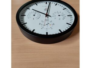 NeXtime klok 2635zw Weatherstation, Ø34 cm, Wall, Black