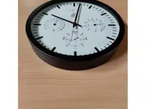 NeXtime klok 2635zw Weatherstation, Ø34 cm, Wall, Black